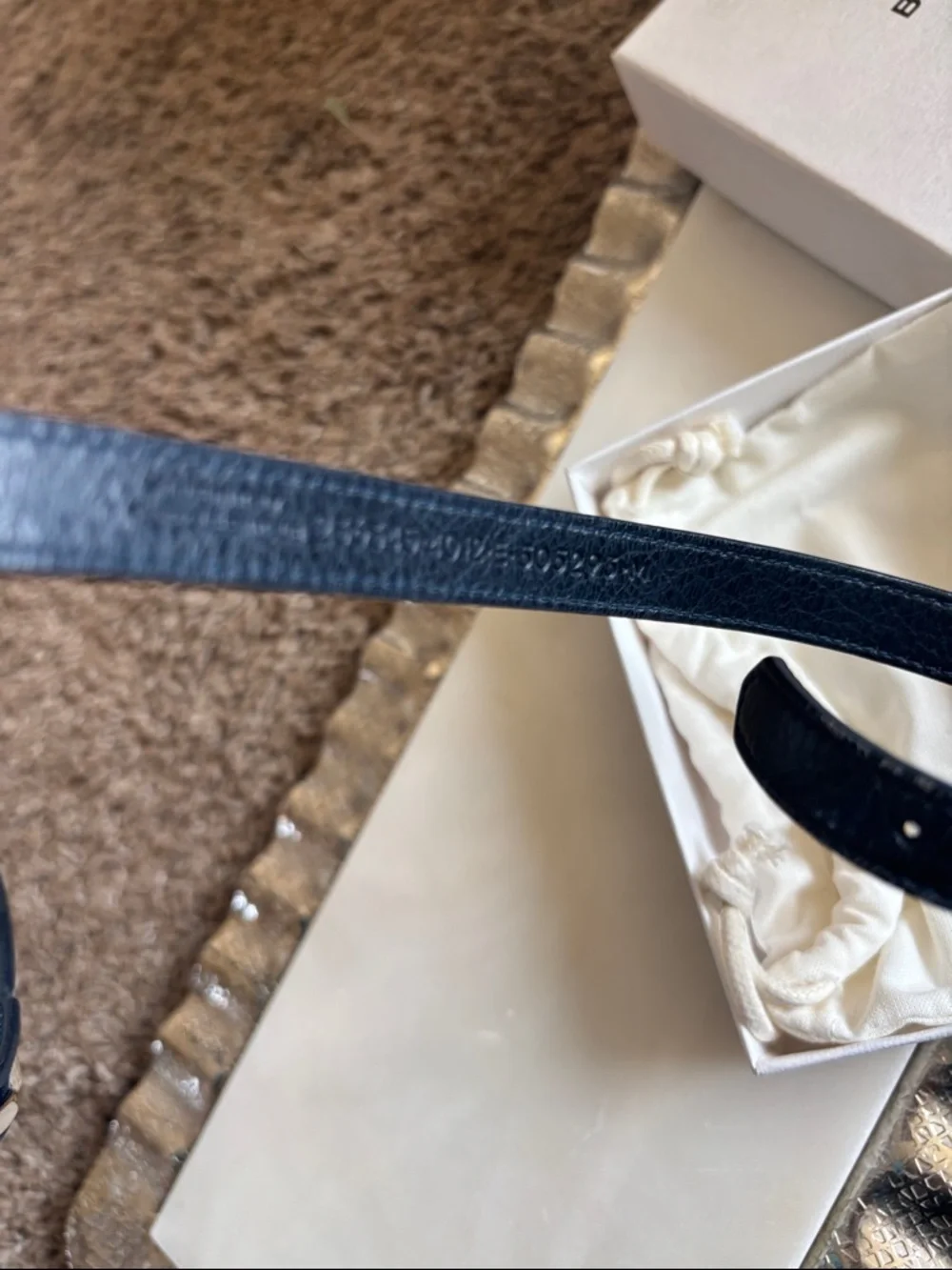 Balenciaga Leather Giant Arena Trip Wrap Bracelet in dark navy - Picture 8 of 9